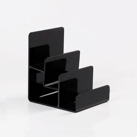 1-9 Tier Clear/Black Acrylic Riser Display Stand for Wallet,Makeup Organizer, Sunglasses,Women Handbag Rack Collection Holder