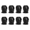 200pcs Skull Shaped Tattoo Ink Cup Professional Disposable Makeup Microblading Pigment Holder with Base Black