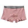 Men Boxer Underwear with U-Convex Design 3D Fit Comfortable Elastic Waistband Horizontal Stripes Shorts