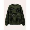 3D Print Loose Street Style Color Block Pullover Sweater for Autumn/Winter