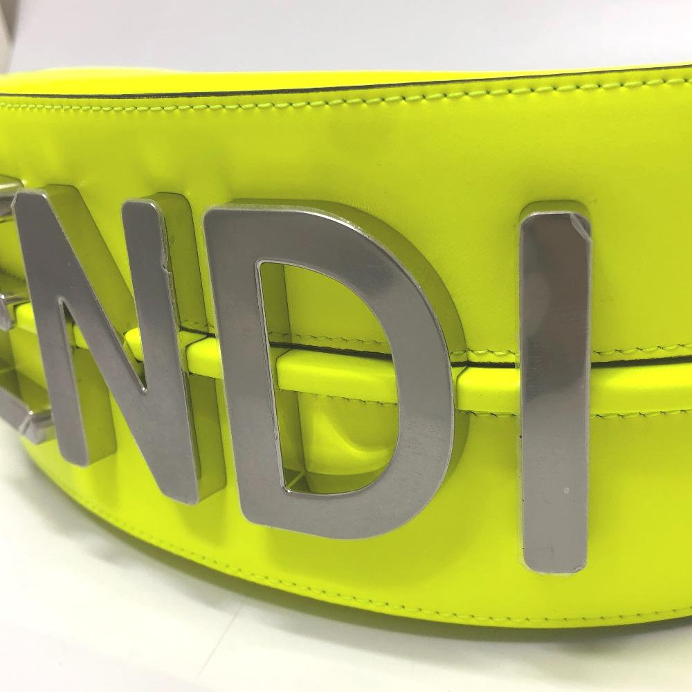 Fendi 8BR798 Graffiti Hobo Bag Shoulder Bag Leather yellow/SilverHardware Unused