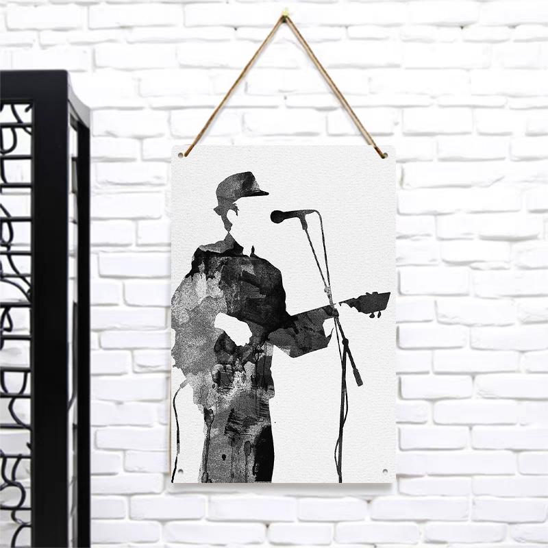 

Vintage Street Singer Guitar Microphone Metal Tin Sign Home Wall Decor Art Mural 7.9x11.8In(20x30cm)