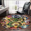 Dragon Ball Print Round Rug, Washable Floor Carpet, For Entryway Dorm Laundry Room Office Study, Home Decor Birthday Christmas Gift