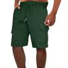 Shorts Masculinos Casuais com Cordão Cintura Elástica Shorts Esportivos para Homens com Bolsos Shorts de Academia para Homens Shorts Cargo para Homens