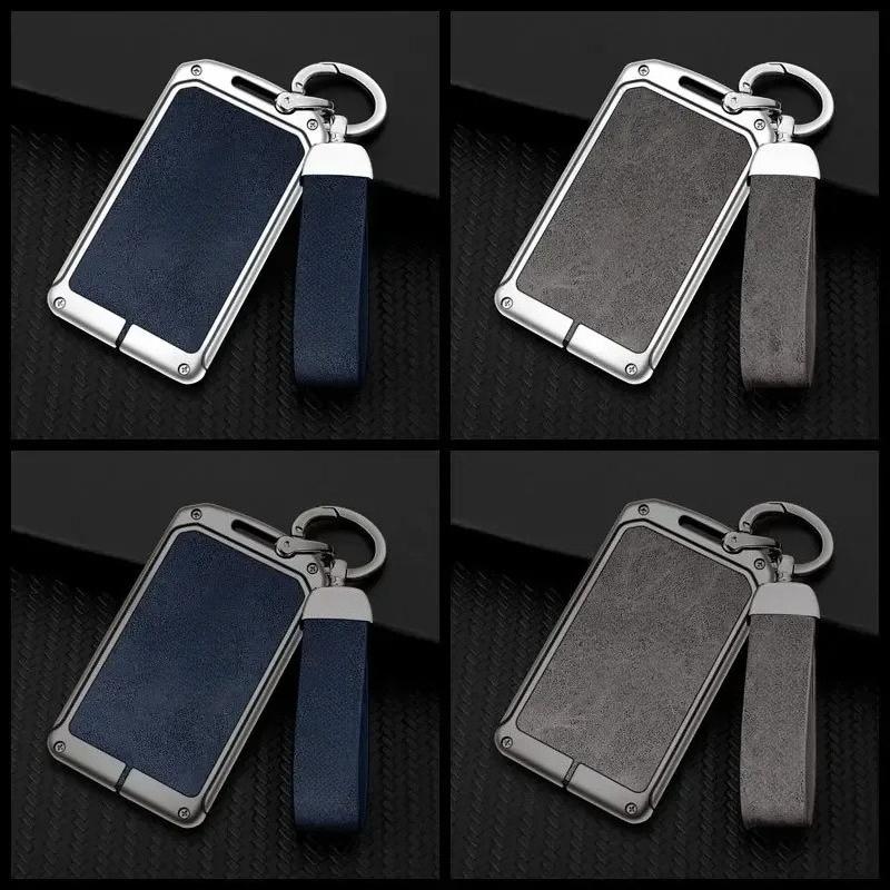 Zinc Alloy Leather Car NFC Card Remote Key Cover Case Protector Holder Shell Auto Kychain Accessories For Leapmotor C10 C11 C16