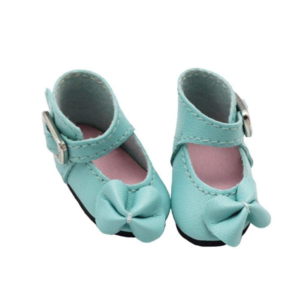 1 pair Kawaii Labubu Doll Shoes Mini Doll Clothes Shoe Doll Clothes Doll PU Shoes  DIY Doll Toy