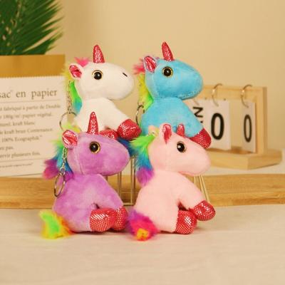 Niedlicher Einhorn Plüschtier Anhänger Schlüsselanhänger, Puppenpony, Einhornpuppe Plüsch Taschenanhänger.