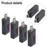 USB Current Voltage Meter 4 Pack with LCD Display for Real Time Monitoring of Voltage and Current for Chargers and Power Banks