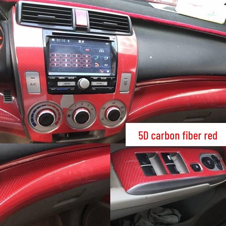 Carbon Fiber Interior Sticker for 08-14 City Model: Center Console Decoration Film
