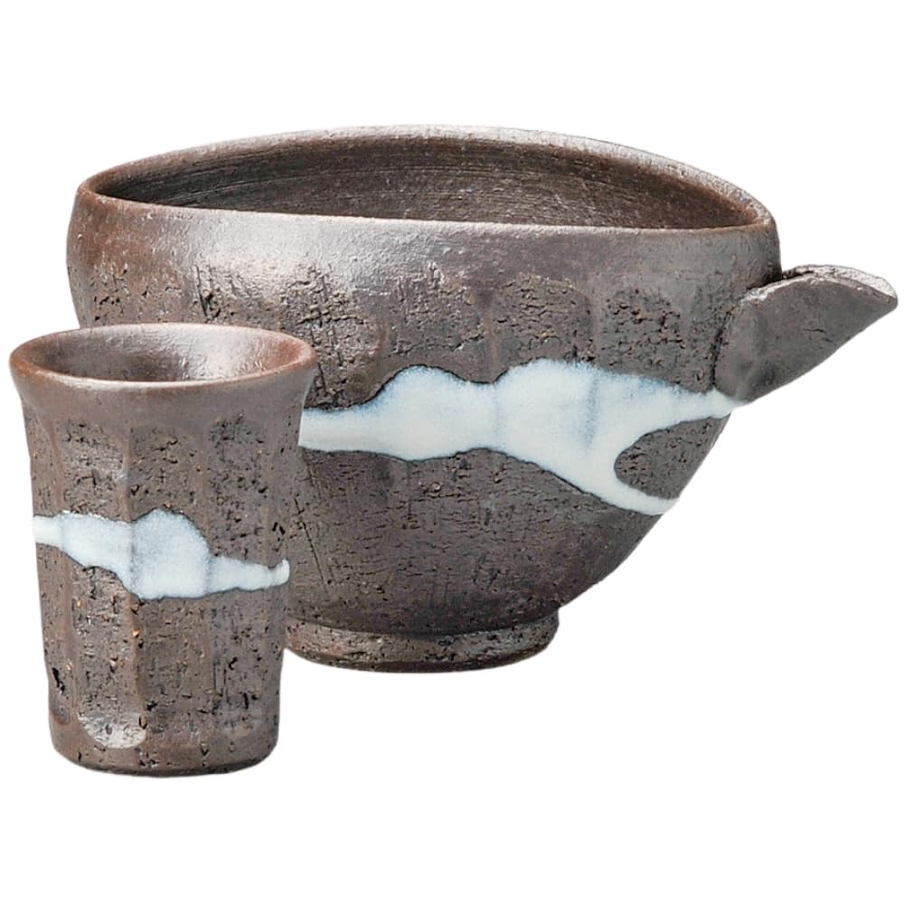 

Sake Utensil Set Tokkuri Ochoko Set Diameter x x Height 8cm 280ml Black Pottery Unique Kiln Nagashi Cold Sake Set Ceramic Mino Ware Cold Sake Sake