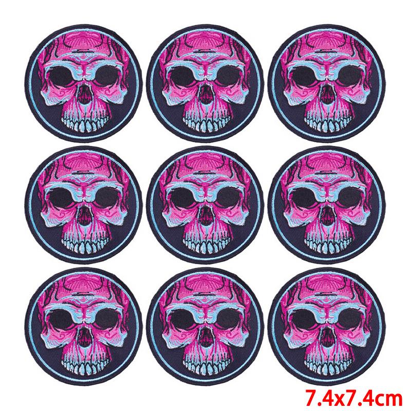 10 Pcs/lot Wholesale Embroidery Patch Iron On Patches For Clothing Patches On Clothes Jackets Decor Applique Sew Supplies