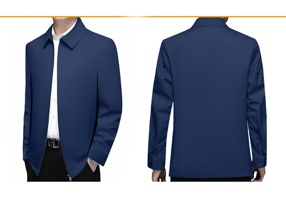 Trendy Executive Spring/Autumn Jacket for Middle-Aged Men - Business Casual Lapel Coat 2026