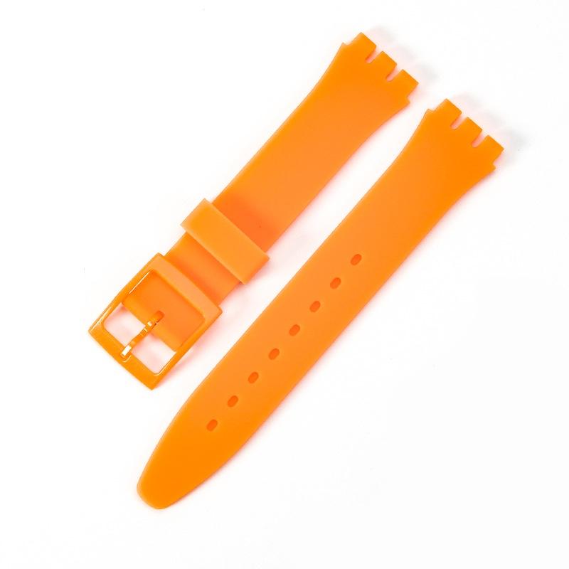 Silicone Unisex Sport Strap Classic Watch Band For Swatch Jelly Skin 19mm 17mm