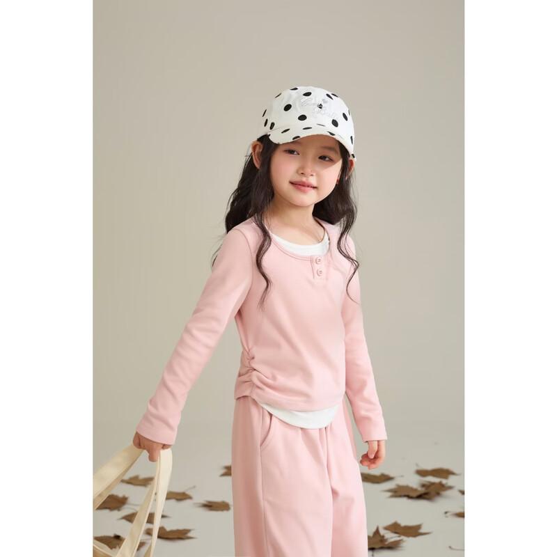 Girls' Faux Two-Piece Casual Wide-Leg Pants Set