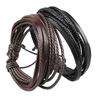 Male Leather Bracelets Bangles for Men Black Brown Braided Rope Fashion Wrist Band Bracelet Men Jewe