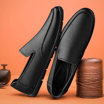 2025 New Genuine Leather Men Walking Shoes Casual Business Formal Shoes Designer Comfy Dress Loafers Driving Lazy Shoes