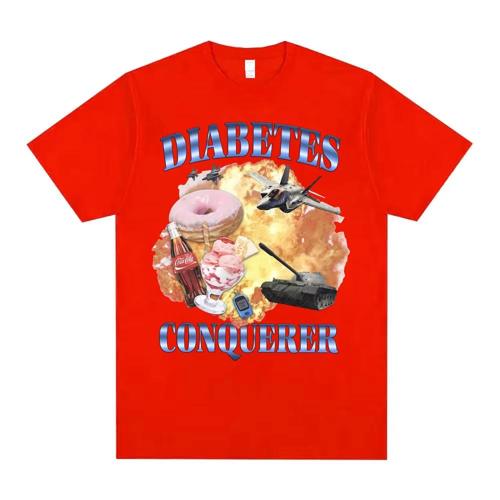 Fun Conquistador Emote T-shirt for Men and Women Casual Oversized Short Sleeve Top Tee Pure Cotton Ins Trend Loose Niche Design