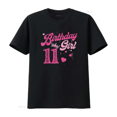 11th Birthday Girl Crown 11 Years Old Bday T Shirt Vintage Washed Graphic Slightly Designer Clothes Soft Streetwear Stylish