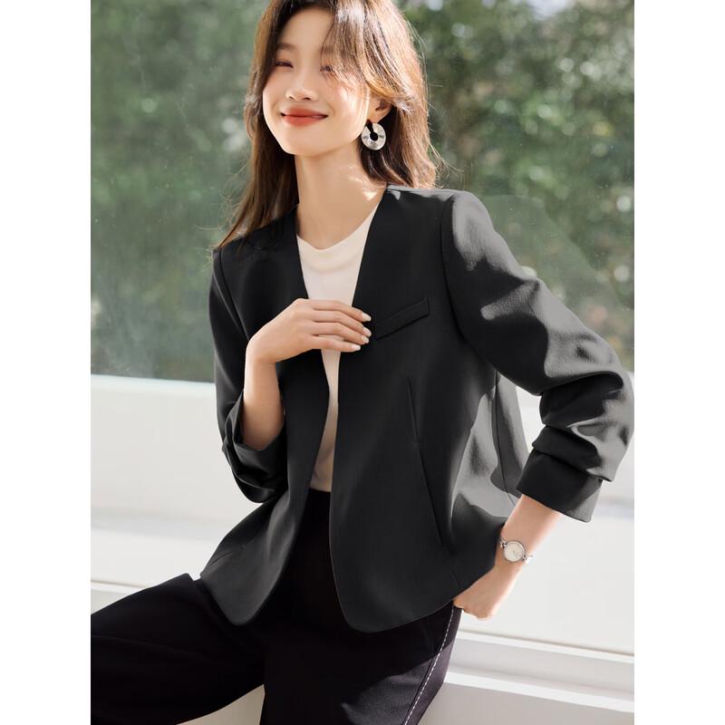 

Mohan Yimei Women s Elegant Commuter Collarless Blazer S
