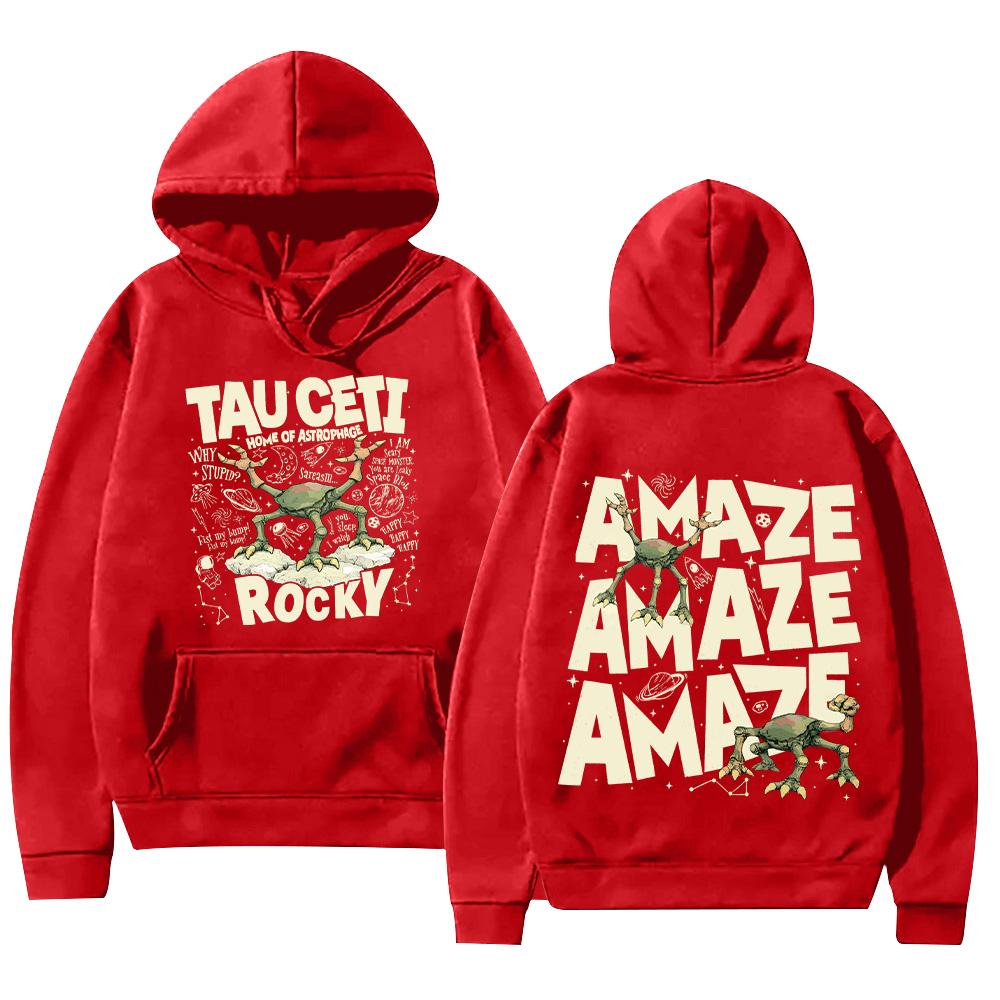 Project Hail Mary Hoodies Rocky Tau Ceti Home of Astrophage Cartoon Print Sweatshirts Sci Fi Lovers Gift High Street Tops Unisex Tops
