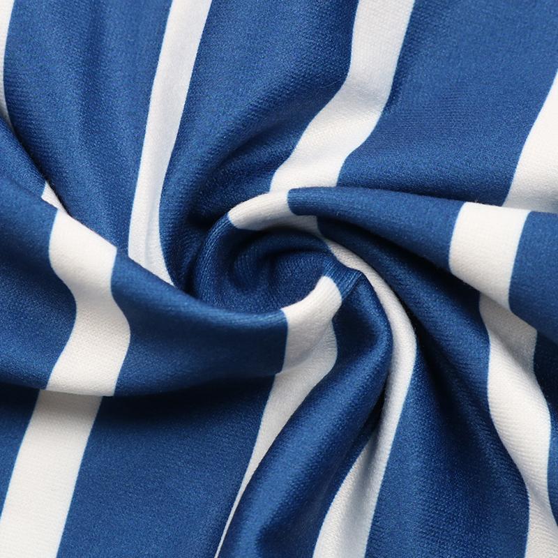 Letní dámské šaty s tílkem O Neck Móda bez rukávů, proužkované šaty