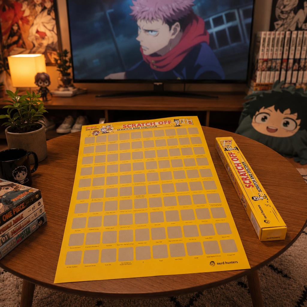 Scratch Off 100 Anime - Plakat Zdrapka Z 100 Kultowymi Anime A2