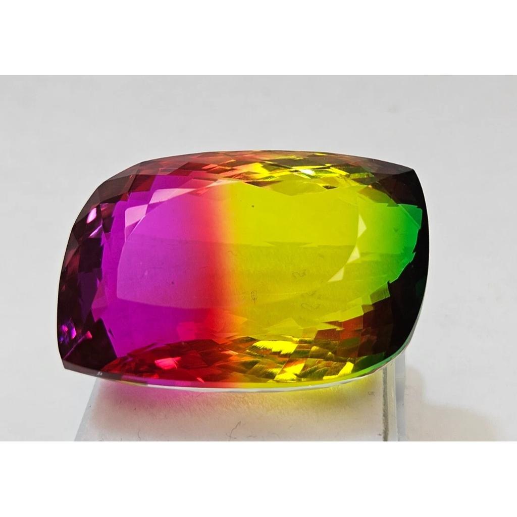 Fabulous Tourmaline Bi-Color Natural Fancy Cut 80+ Ct Certified Loose Gemstone
