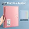 A4 Document Organizer Ring Binder with Folder, PP Waterproof Organizer, Paper Morandi Color File Keeper Large Capacity Expanding Folder for Office And