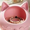 3D Printed Cat Head Pen Holder, Cute Desktop Storage Container, Wide Mouth Sundries Container for Keys Pens Makeup Brush Bracelets Rings