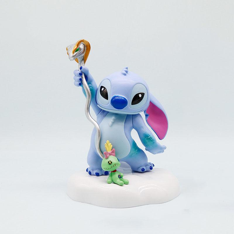 

Cute Creativity Toy Model Blue Stitch Action Statue Doll PVC Desktop Decoration Collection Toy Gift Anime Peripheral синий
