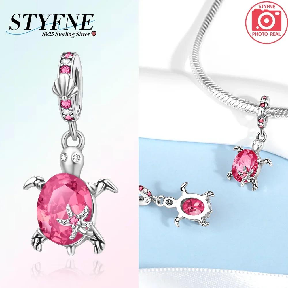 Original Copper Glass Sea Turtle Dangle Charm Fit Women'S Necklace Diy Bracelet Beads Jewelry Commemorative Gifts