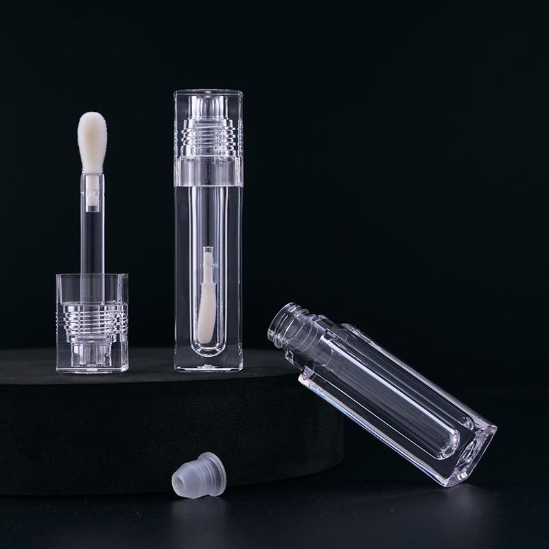 

Портативный тюбик для блеска для губ 4 мл, прозрачный, с толстым стержнем, контейнер с большой кисточкой, пустой флакон, контейнер для глазури для губ, инструмент для макияжа