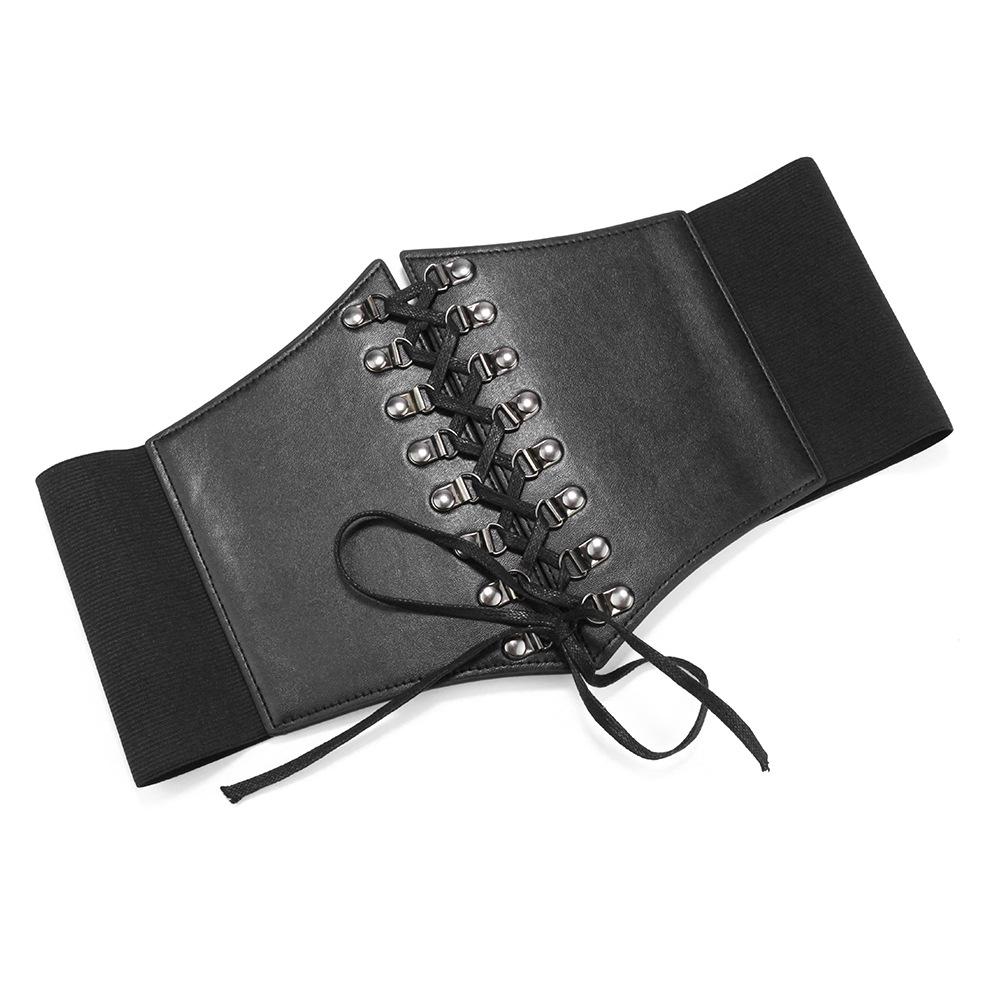 

Обработанный эластичный пояс-корсет для рубашки, декоративный элемент для верхней рубашки, женский широкий пояс