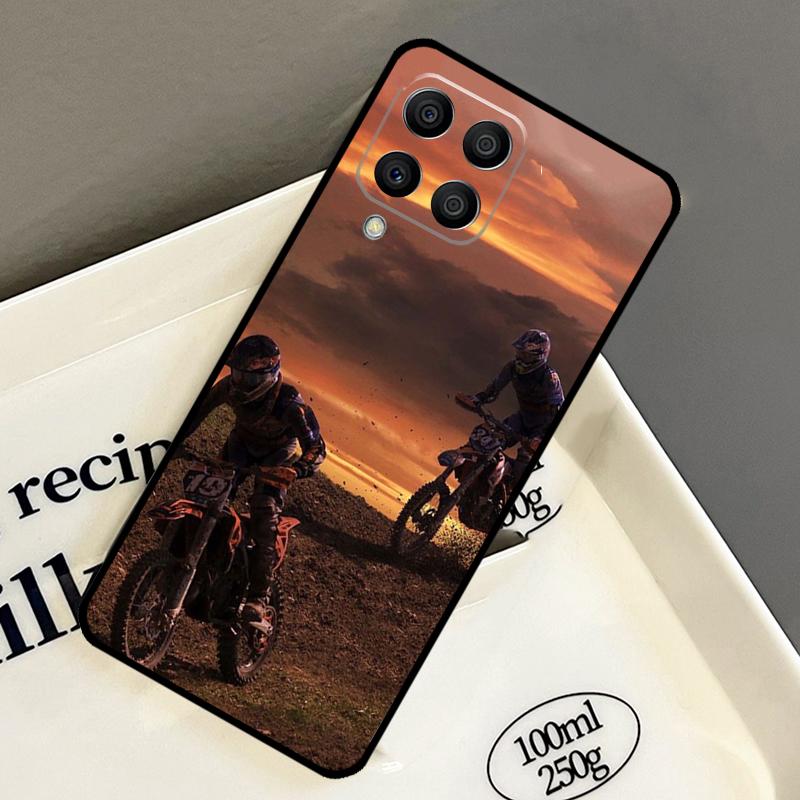 Moto Cross Motorcycle Sports Case For Samsung Galaxy M21 M31 M14 M34 M54 M33 M16 M36 M56 M53 M13 M12 M32 M52 M15 M55 M35