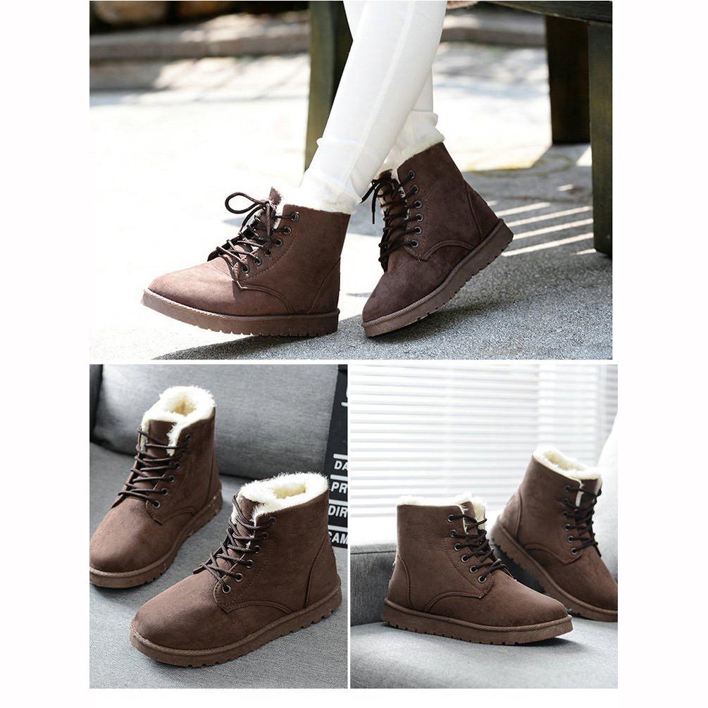 Thickened Shoes Fleece Casual Short Tube Winter Boots Women Comfortable Warm Large Size Rubber Snow Boots