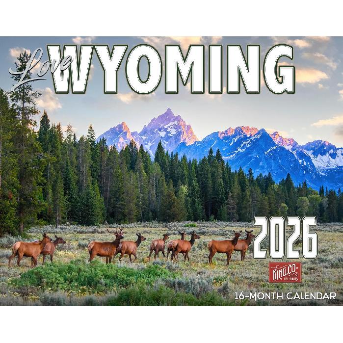 2026 Wyoming Scenic Wall Calendar 16-Month X-Large Size 14x22, Cowboy State Calendar by The KING Company-Monster Calendars 2026 Wyoming Scenic Wall