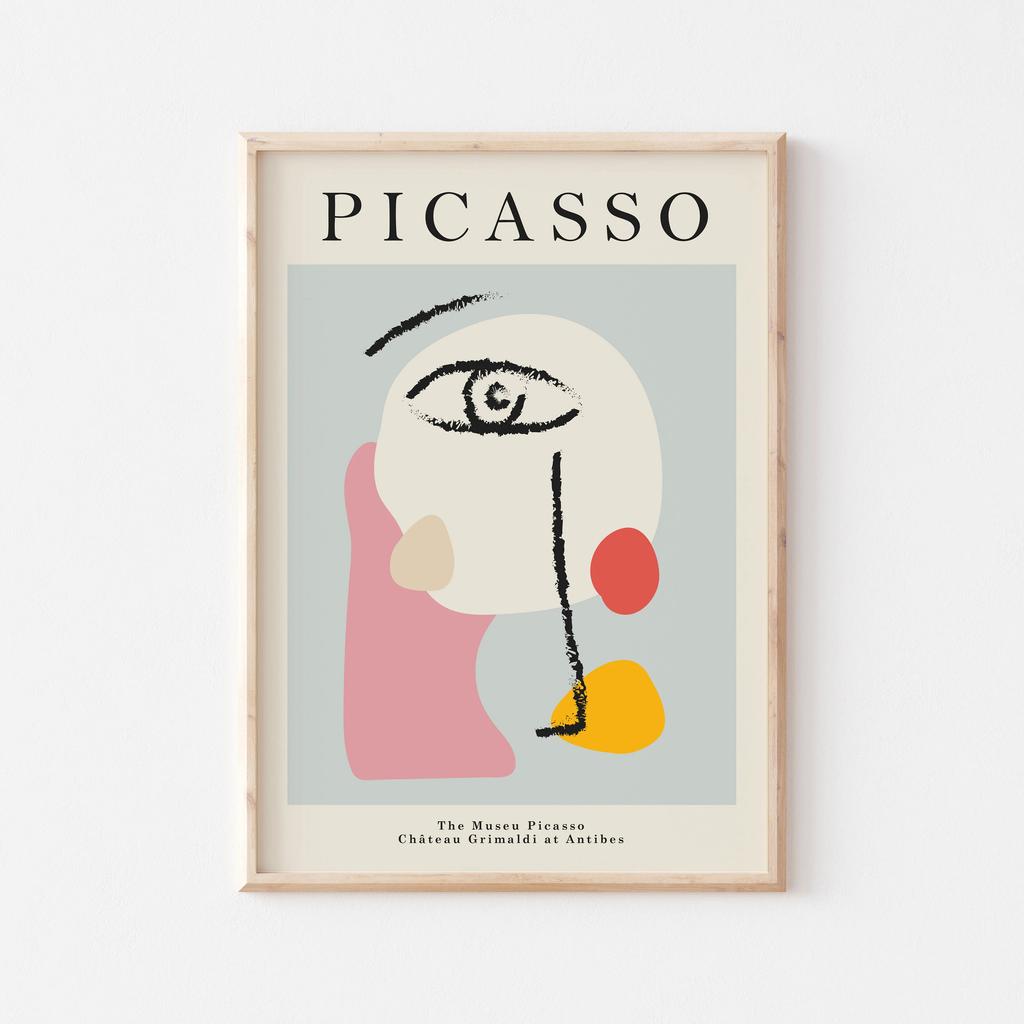 Abstract Vintage Minimalist Face Body Canvas Painting Poster Picture for Home Decor Picasso Exhibition Wall Art Print