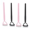 Eyelash Separator Stainless Steel Teeth Portable Cosmetic Brush Mascara Lash Definer with Comb Cover 4pcs