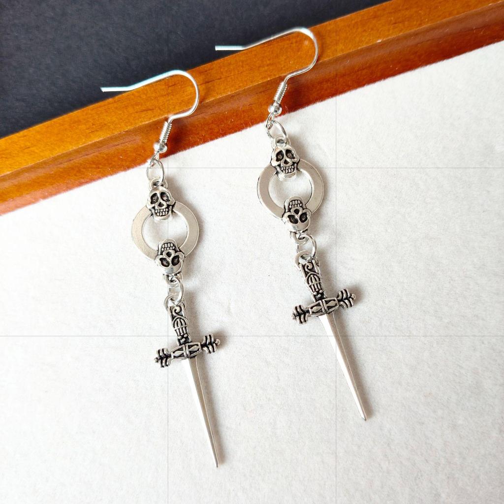 Halloween Skull & Spider Statement Earrings