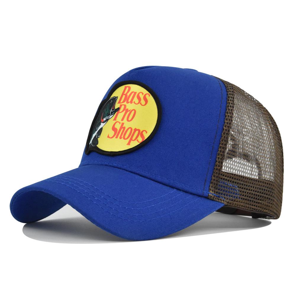 Cappellino a Rete con Visiera Curva e Ricamo a Punto Croce - Cappello da Sole Estivo