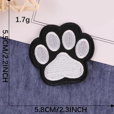 10/50 Stück Hundepfoten Aufbügler Applikationsflicken Tierpfoten Reparaturflicken Stickflicken zur Taschenverzierung