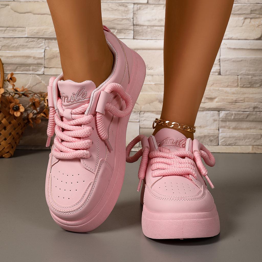 Women's Sneakers 2025 Spring and Autum New Niche Fashion Design Thick-Soled Bread Shoes Students Versatile Casual Sneakers