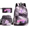 Spielwaren Aphmau Schultasche Cartoon Rucksack Federmäppchen Umhängetasche Dreiteiliges Set