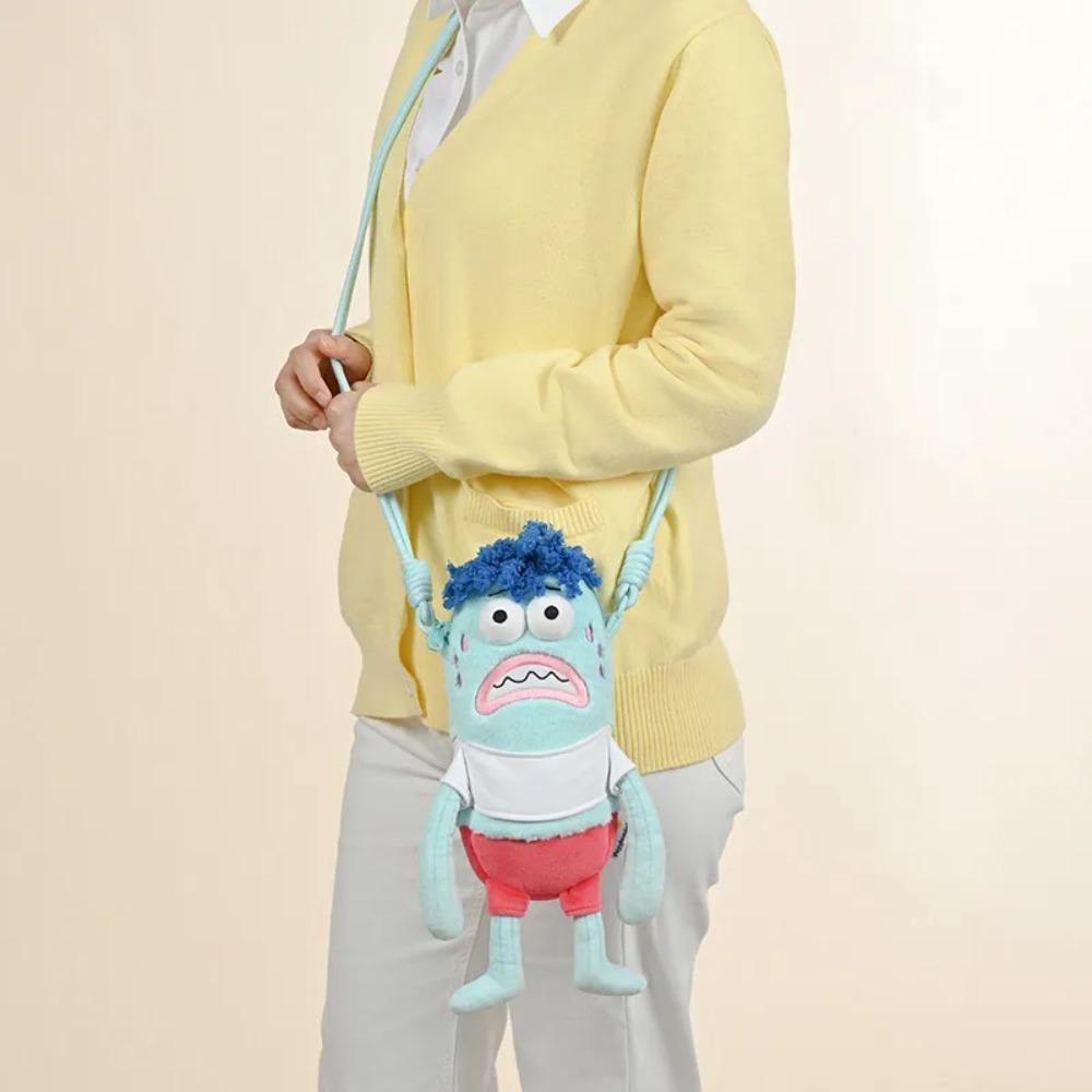 Zaino Peluche Pesce Brutto Carino di SpongeBob, Borsa a Tracolla Personaggio di Bikini Bottom, Borsetta Divertente Peluche per Uso Quotidiano