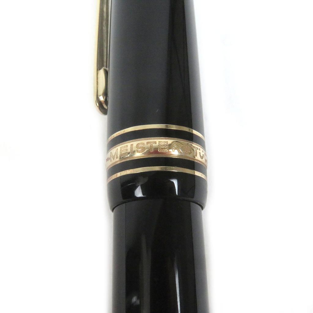 Great MONTBLANC fountain pen Meisterstck 146 Cap type Black gold 14K mens Used