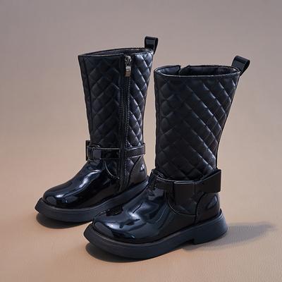 Children's Boots, Single Boots, High Tube, Side Zipper Long Tube Boots