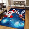 Милый коврик с Санта-Клаусом и оленями, нескользящий коврик для кухни, дома, гостиной, спальни, ванной комнаты, моющиеся фланелевые коврики