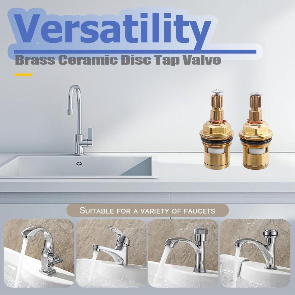 Hot and Cold Faucet Valve Core Threaded Design Faucet Inner Valve Faucet Cartridge  Faucet Repair