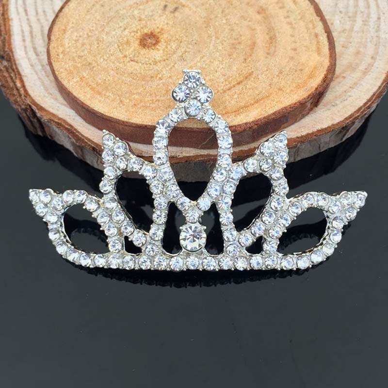 Engood 30Pcs Hollow Big Rhinestones Sewing Trim & Embellishments Craft Crown Button for DIY Hair Accessories Wedding Decortaion