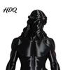 Stable Base Fitness Model 3D Printed Muscle Man Figurine with Dumbbells Mini Desk Decor for Home Office Gym Creative Shelf Matte Black Bodybuilder